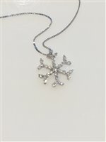 Halskette Sommer Dame Fiocco Di Neve in Weißgold Diamante 0.14 Ct 10278338 - 10278338